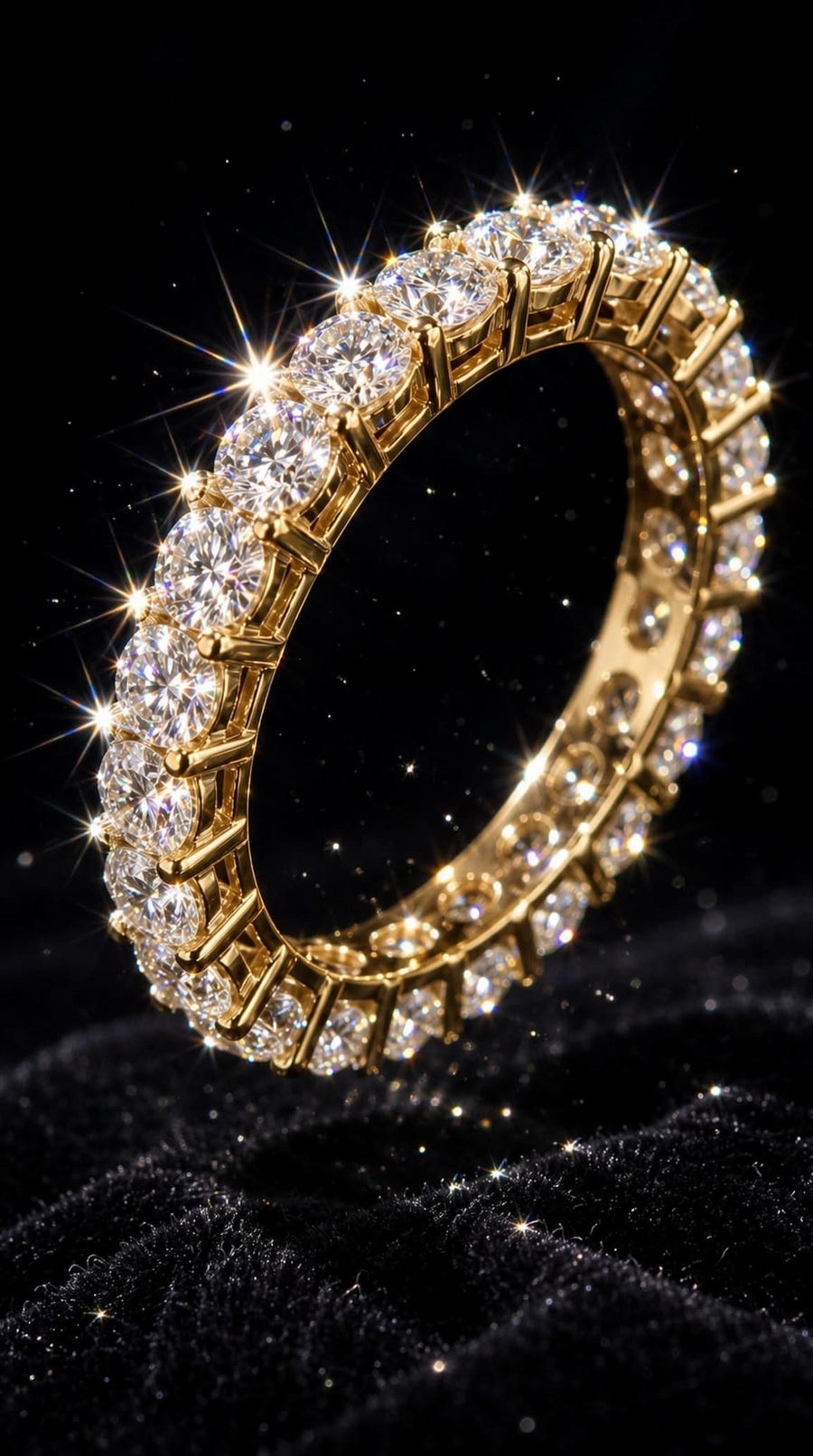 Zizara Aurora Ring — Certified Moissanite · 925 Silver · 18k Gold
