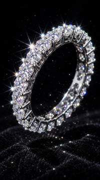 Zizara Aurora Ring — Certified Moissanite · 925 Silver · 18k Gold