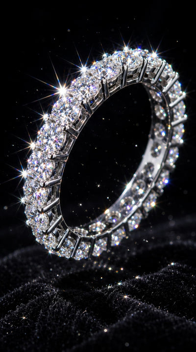 Zizara Aurora Ring — Certified Moissanite · 925 Silver · 18k Gold
