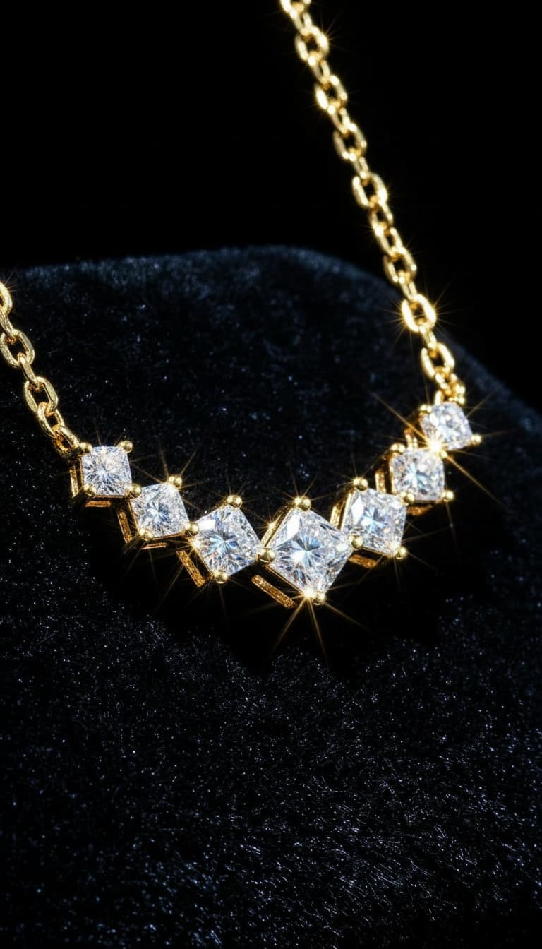 Zizara Lumière Necklace — 1.7CT Moissanite Pendant · Platinum Plated · 925 Silver