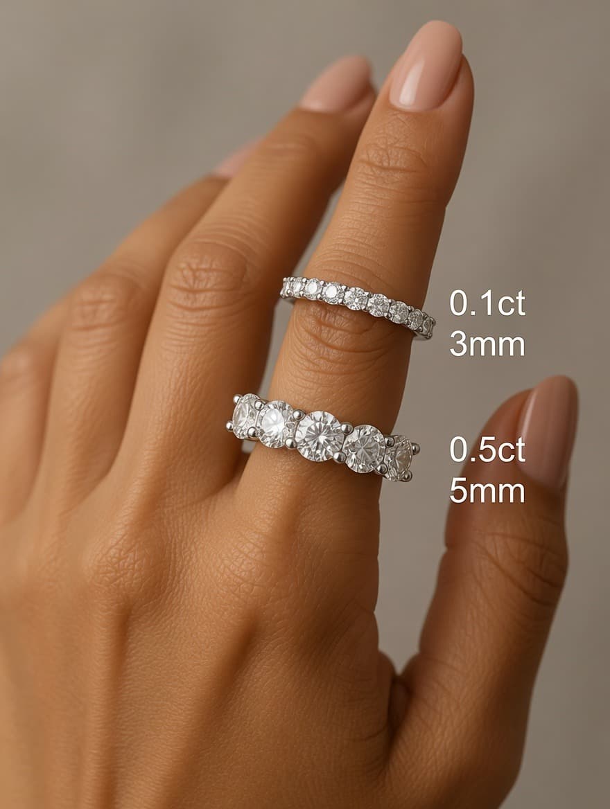 Zizara Aurora Ring — Certified Moissanite · 925 Silver · 18k Gold